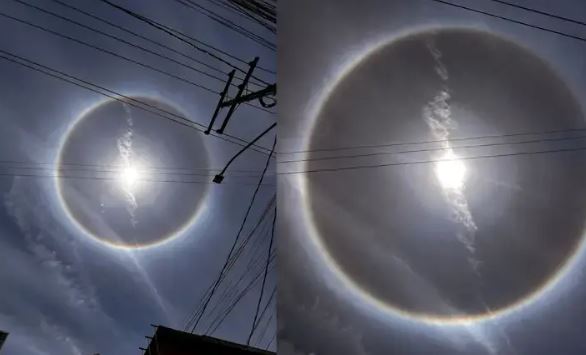 Fenômeno incomum: círculo luminoso ao redor do Sol impressiona moradores da Bahia e do Pará; vídeos